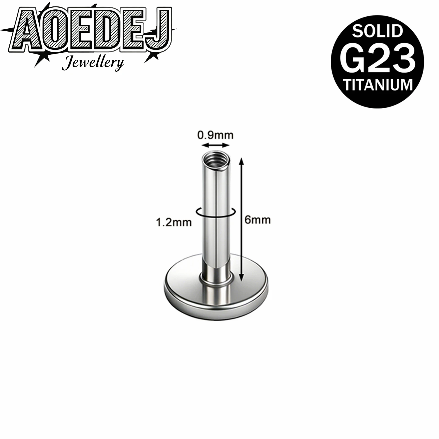 ASTM F136 Titanium Labret Lip Studs Bar