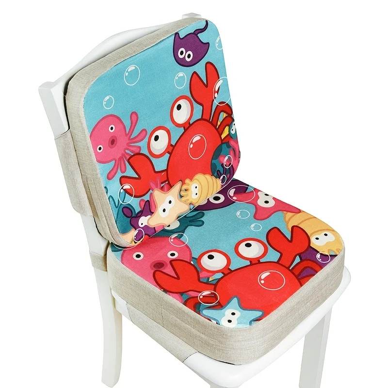 Boost Your Youngsters's Comfort: Cartoon-Themed Non-Slip Seat Cushion for Youngsters - Thick, Washable, and Adjustable Height