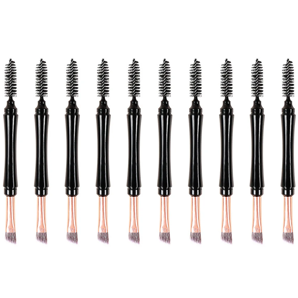 

10Pcs Dual Head Eyebrow Brushes High Quality Artificial Fiber Bristles for Smudge Free Makeup Application Daily Routine