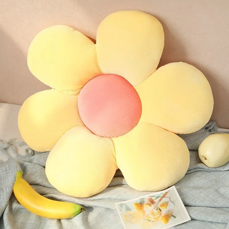 35CM Colorful Flowers Plush Pillow Plant Petal Cushion Stuffed Toys for Girls Baby Home Decor Gift