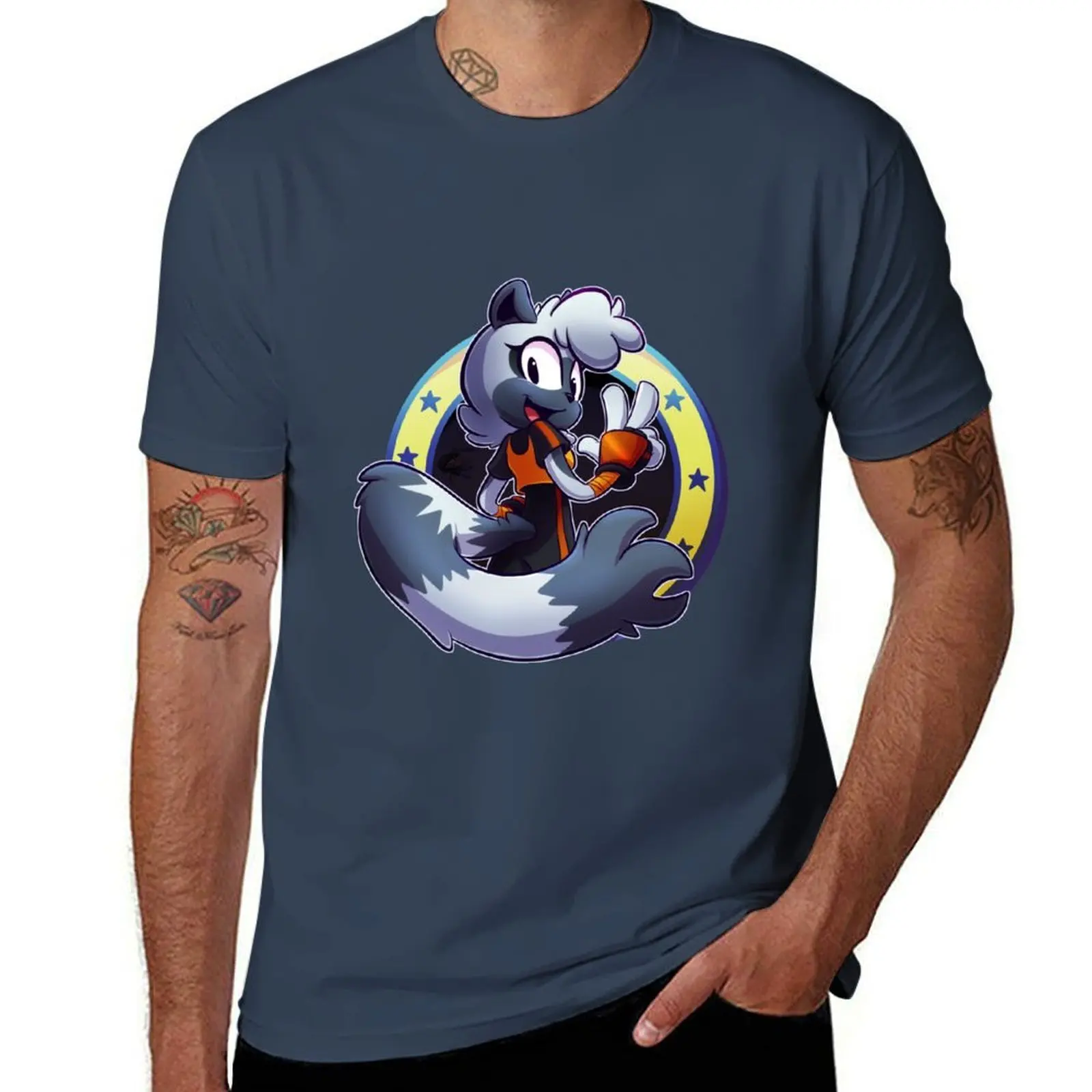 

Tangle the Lemur T-Shirt Minimalist Casual Short Sleeve Top
