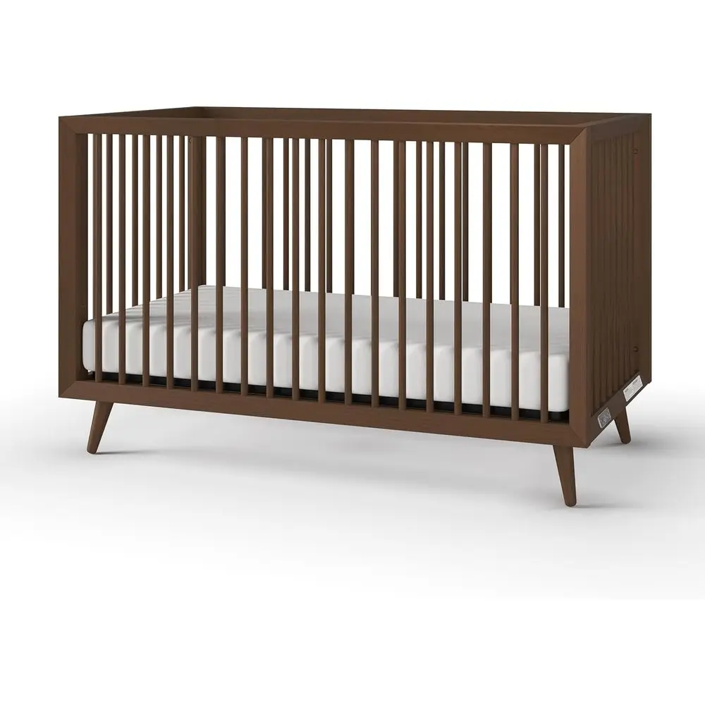 

4-in-1 Convertible Crib: Baby to Full Size Bed, 3 Mattress Positions, Non-Toxic Finish (Toasted Chestnut)