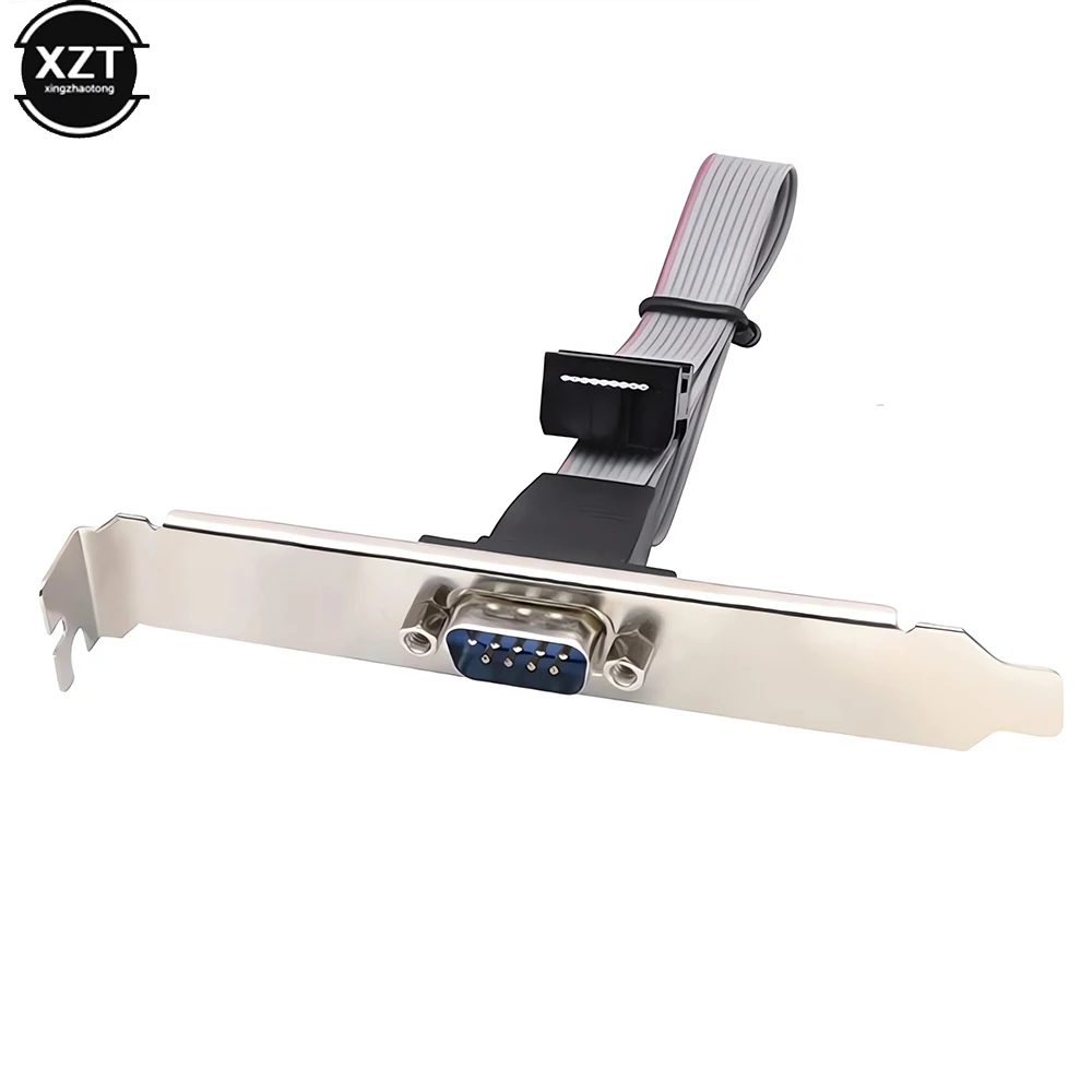 ホストケース PC シャーシ マザーボード 2 ポート シリアル RS232 DB9 オス COM ポートから IDC 9 ピン ケーブル (ブラケット付き) 延長ケーブル ワイヤ コード Ca