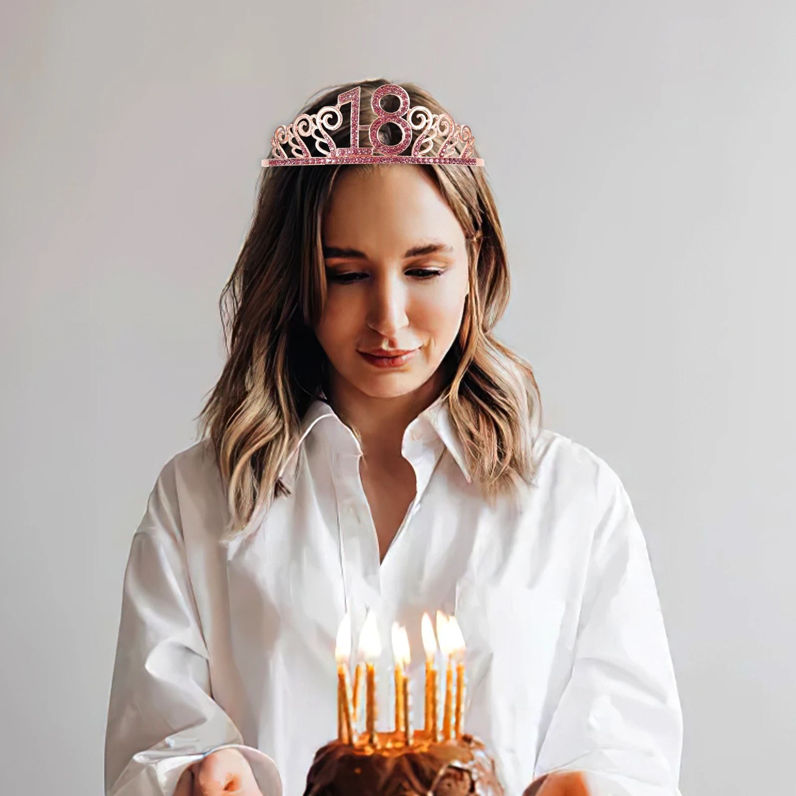 

Glamorous Star Crystal Red Rhinestone Tiara Crown For Girls 18th Birthday Party Dance Headband Accessory