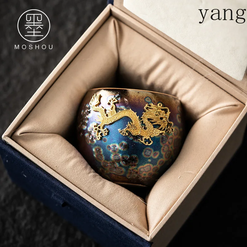 Tea cup single cup kiln change Jianzhan oil drop Tianmu colorful gold small teacup tea set ceramic home master cup tea bowl