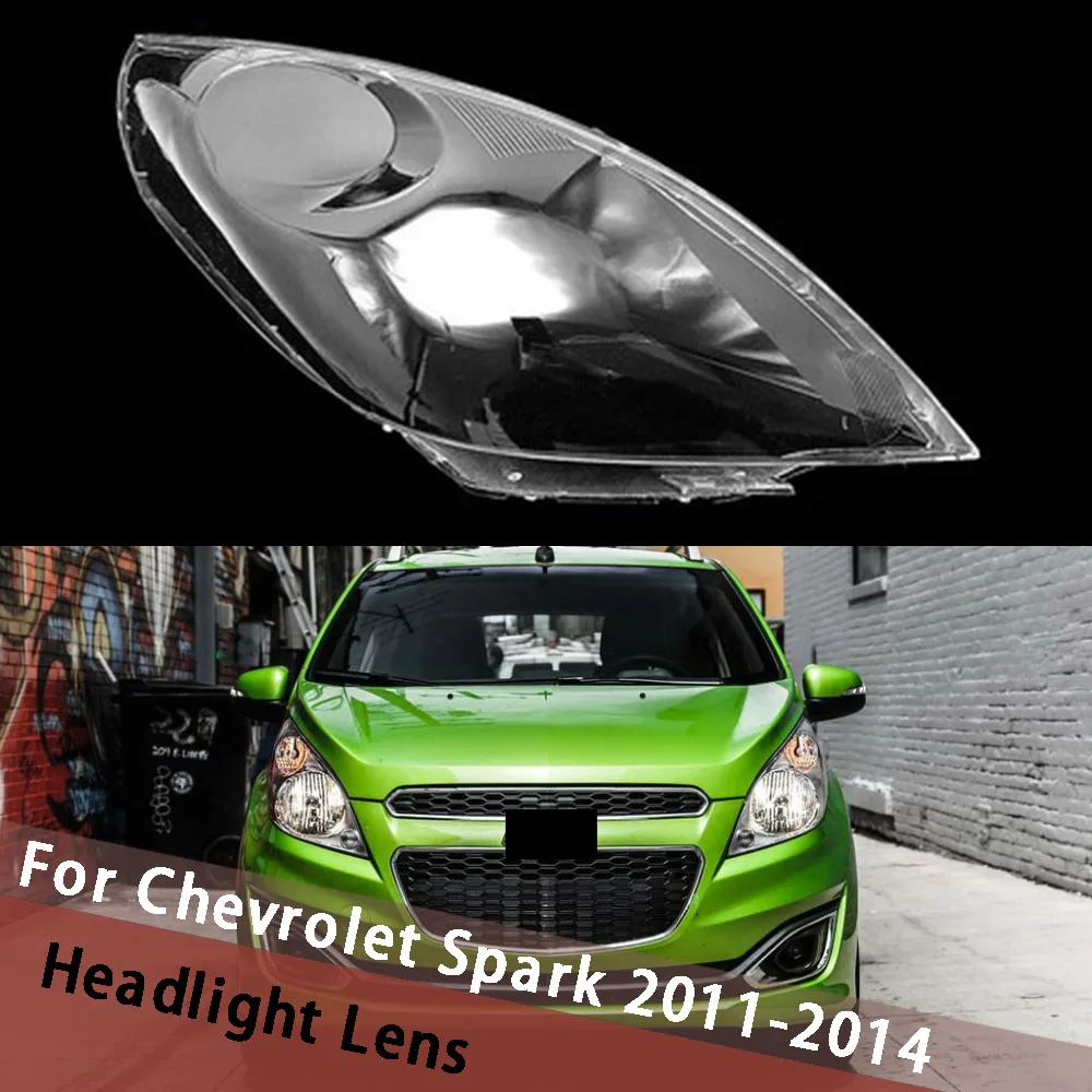 

For Chevrolet Spark 2011-2014 Front Headlight Cover Headlamp Housing Lamp Shell Transparent Lampshade Case Lens Plexiglass