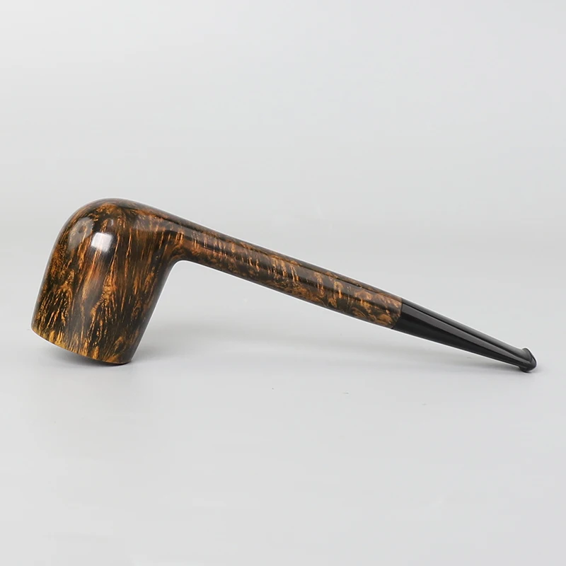 

MUXIANG Pre-sale items Hand-Carved Black Bamboo Poker Briar Pipe