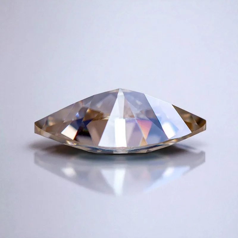 

Tea Yellow Natural Color Moissanite Stone Marquise Cut Charms DIY Ring Necklace Earrings Main Materials with Certificate