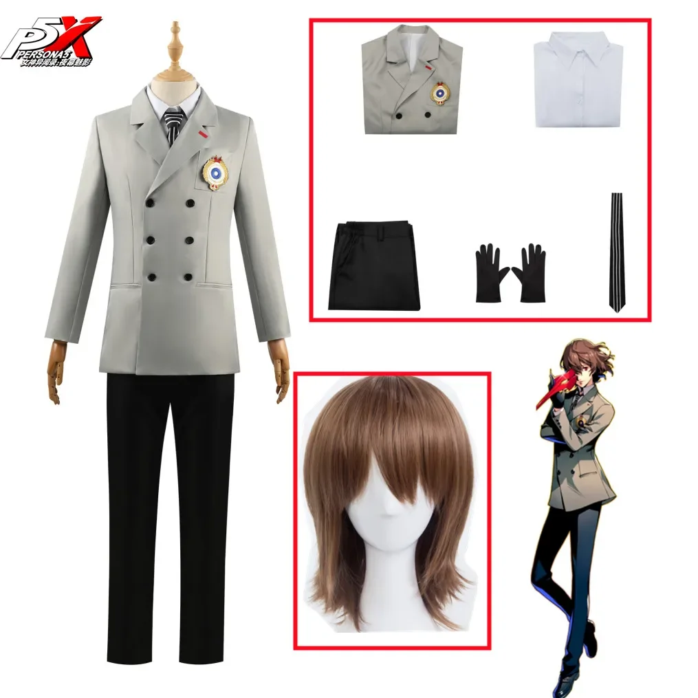 

Persona 5 P5 Goro Akechi School Uniform Suit Cosplay Costume Outfit Customize