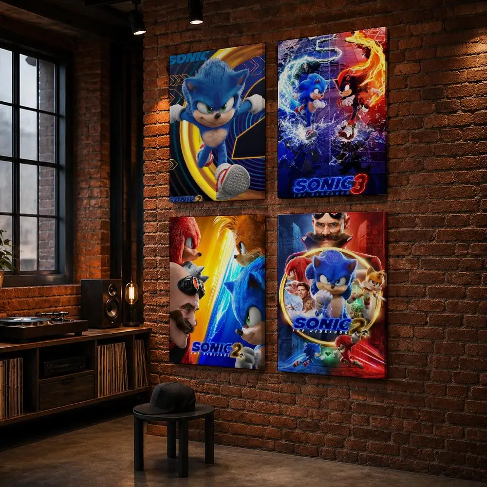 Japan S-Sonic Cool Anime Framed Wall Painting Wood Framed Wall Art Print For Bedroom Living Room Hallway Office Home Decor