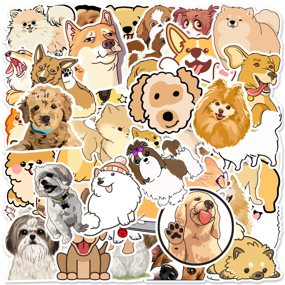 10/30/50 stücke Kawaii Tier Cartoon Hund Aufkleber Nette Decals Spielzeug Sammelalbum Telefon Schreibwaren Koffer Laptop Bike auto Kinder Aufkleber