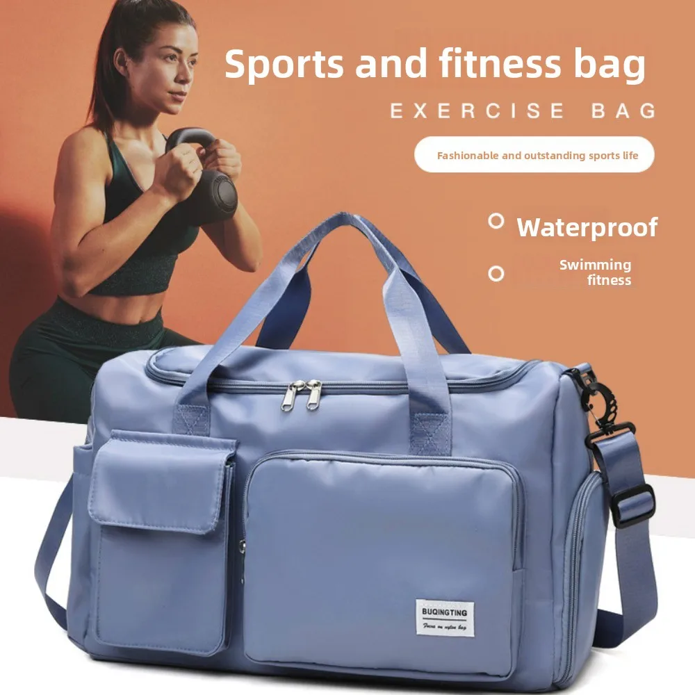 

Zipper Oxford Travel Luggage Bag Sturdy Foldable Nylon Duffle Bag Multi-functional Multi Layered Large Capacity Handbag Trip