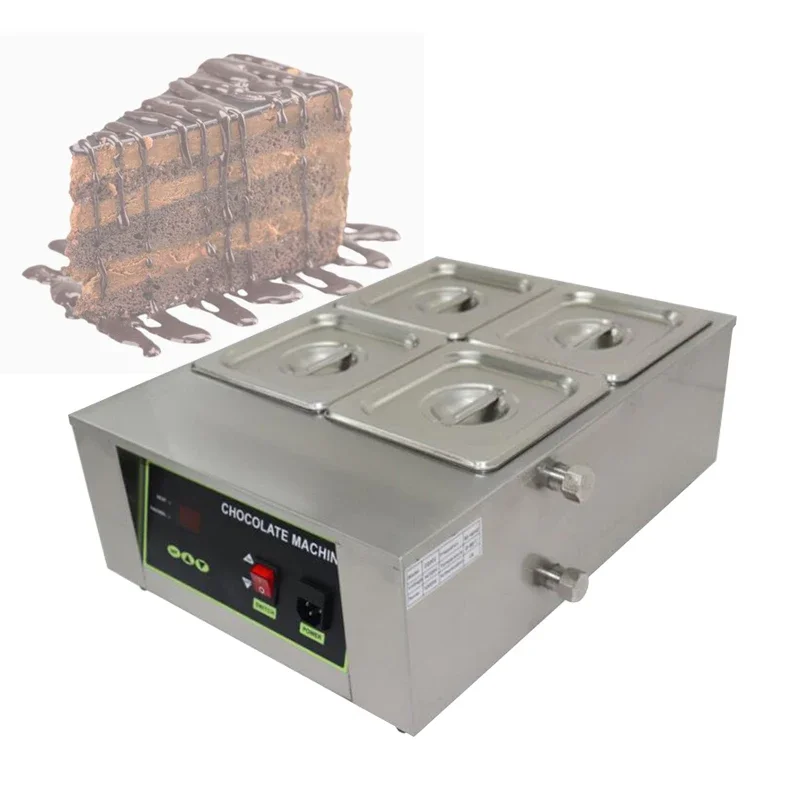 Pot de fusion de chocolat électrique à quatre grilles 220V, contrôle Intelligent de la température, four de maintien de chauffage du chocolat