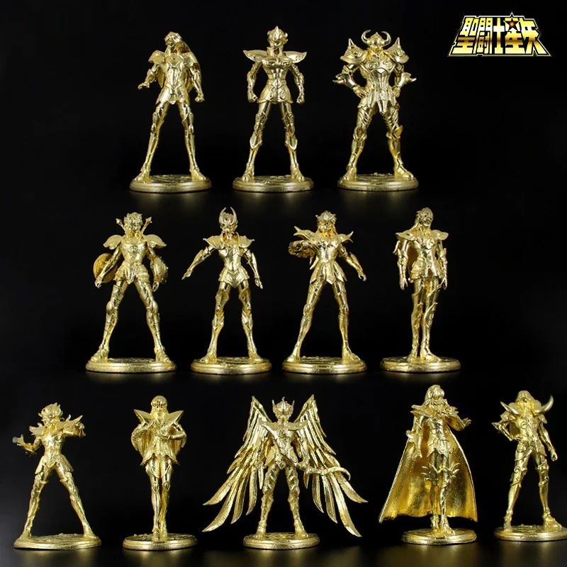 Bandai Saint Seiya Metal Brass 12 Constellations Anime Action Figure Zodiac Sign Pre-Sale Soldier Model Desktop ornament Toys