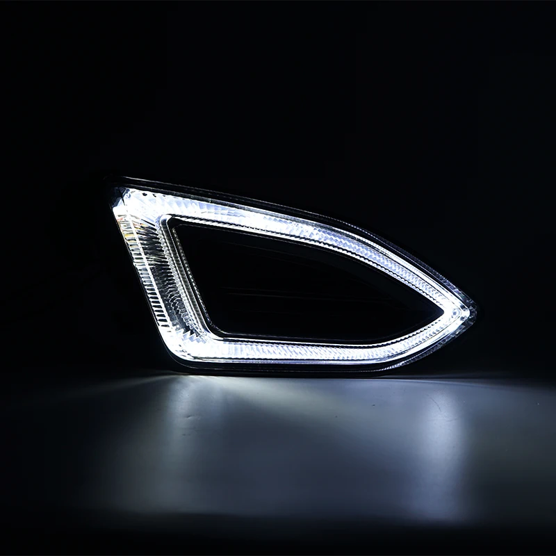 For Ford Edge 2015 2016 2017 2018 US Version Auto LED Front Bumper DRL Daytime Running Drive Light Fog Lamp Cover Frame Grille - view 2