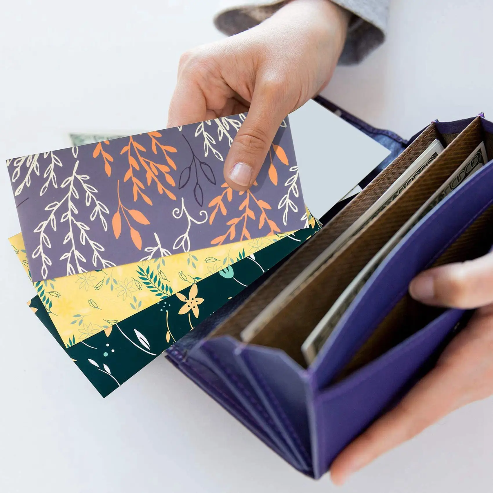 Lot de 24 enveloppes budgétaires élégantes, système d'enveloppes à monnaie laminées pour économiser de l'argent, avec feuilles de budget pour enregistrer les finances