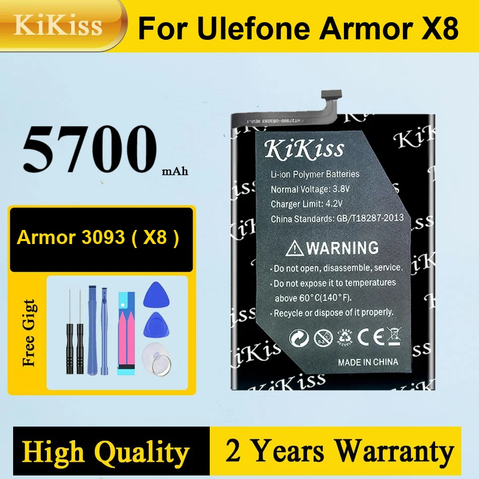 

Rechargeable Fast-Charging Mobile Phone Battery Armor 3093 X8 For Ulefone 5700Mah