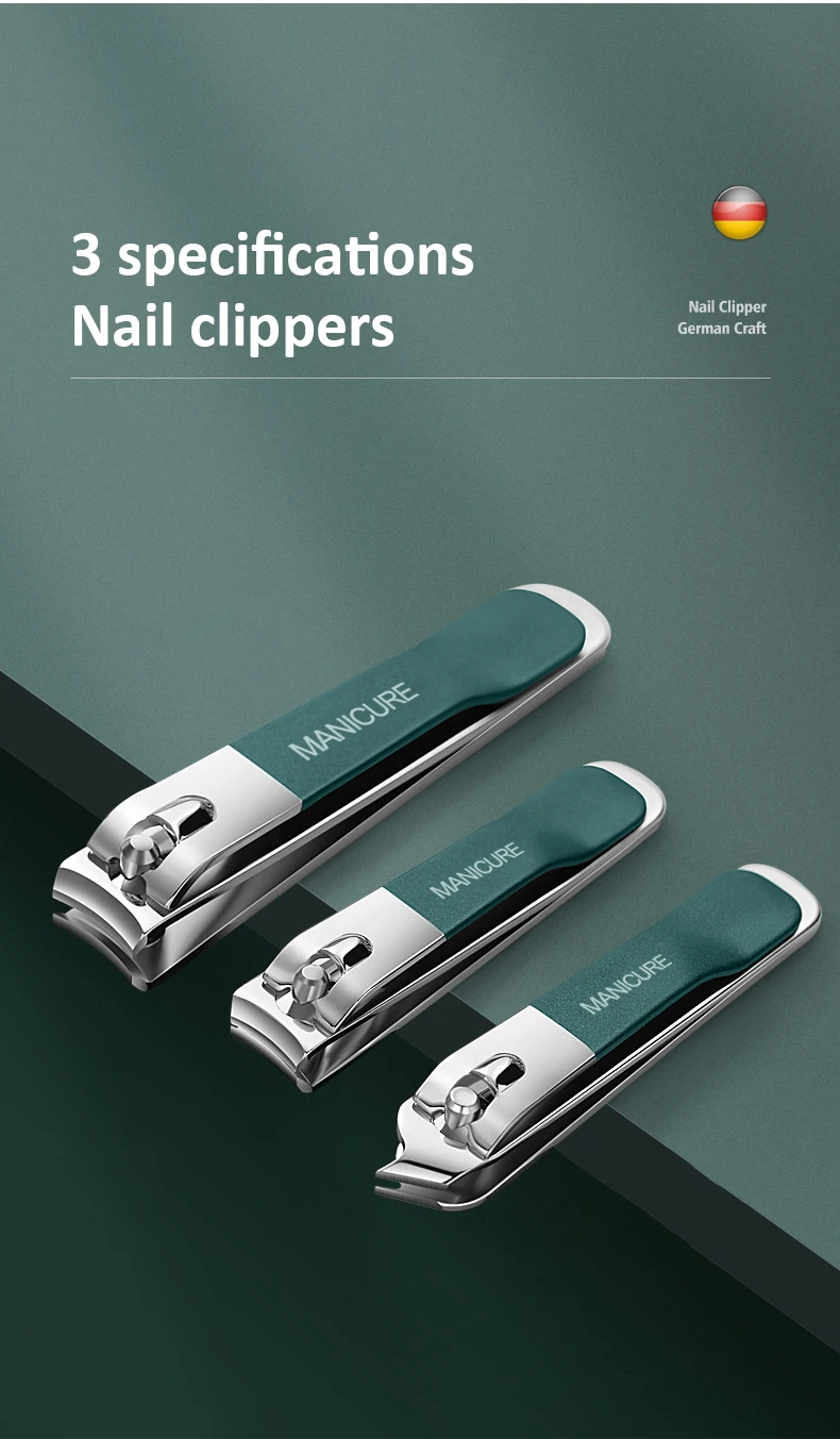 Neues Nagelknipser-Set, 4-teilig, mit drehbarer Ledertasche, professioneller Trimmer, Pediküre-Pflegewerkzeuge, Maniküre-Set, Heimpflege-Geschenk – Detail 4