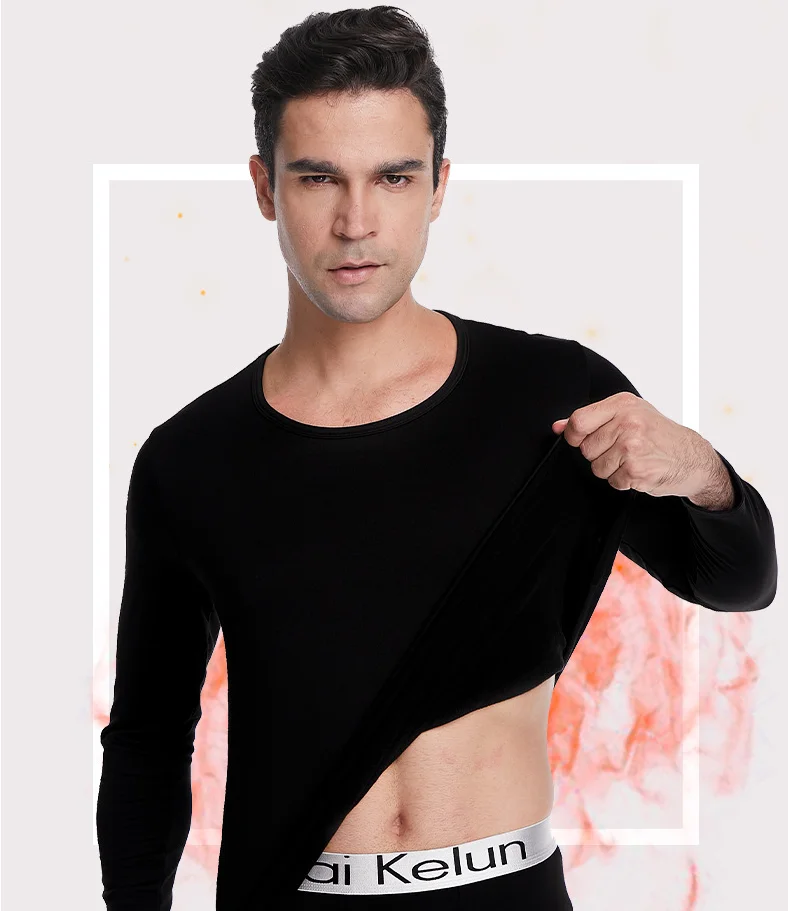 2025 1pc Autumn and winter tight thin thermal underwear men's round neck long sleeve autumn coat single breathable base coat ﻿ ﻿
