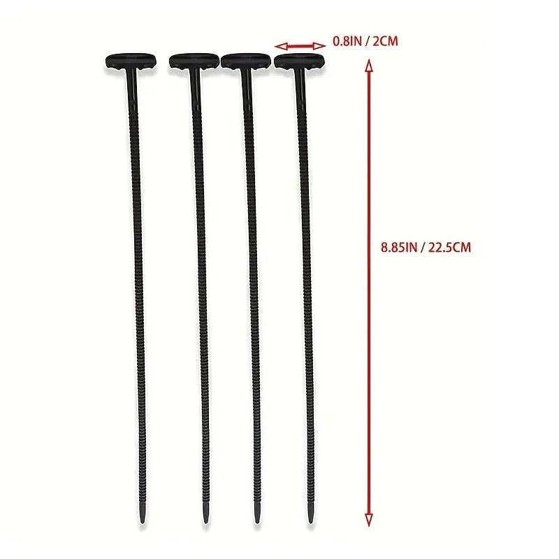 1Set Electric Radiator Fan Tie Strap Mounting Kit Zip Ties Straps Tabs Springs for Car Air Conditioning Radiator Fan Accessories