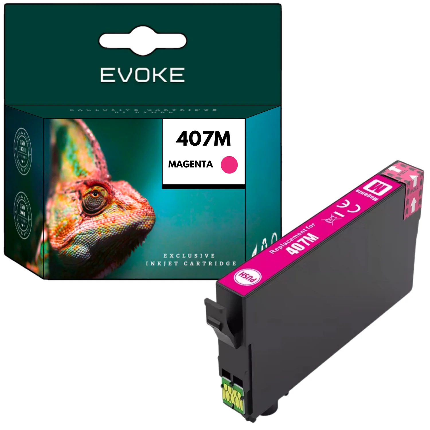 Evoke Compatibele Inkt voor Epson 407XL 407L T07U3 Magenta 26 ml 1290 Stron Workforce Pro Wf-4745Dtwf