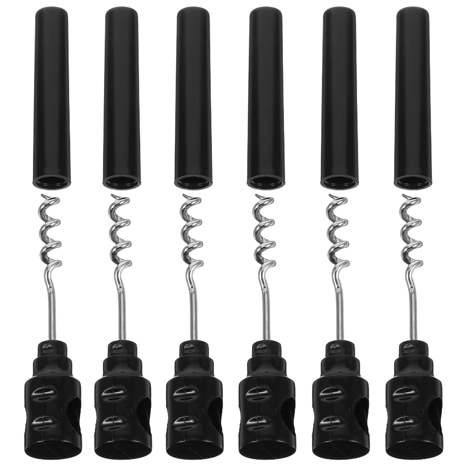 

6 Pcs Opener Glass Bottle Corkscrew Cap Bar Accessories Manual Pocket Compact Lever Camping