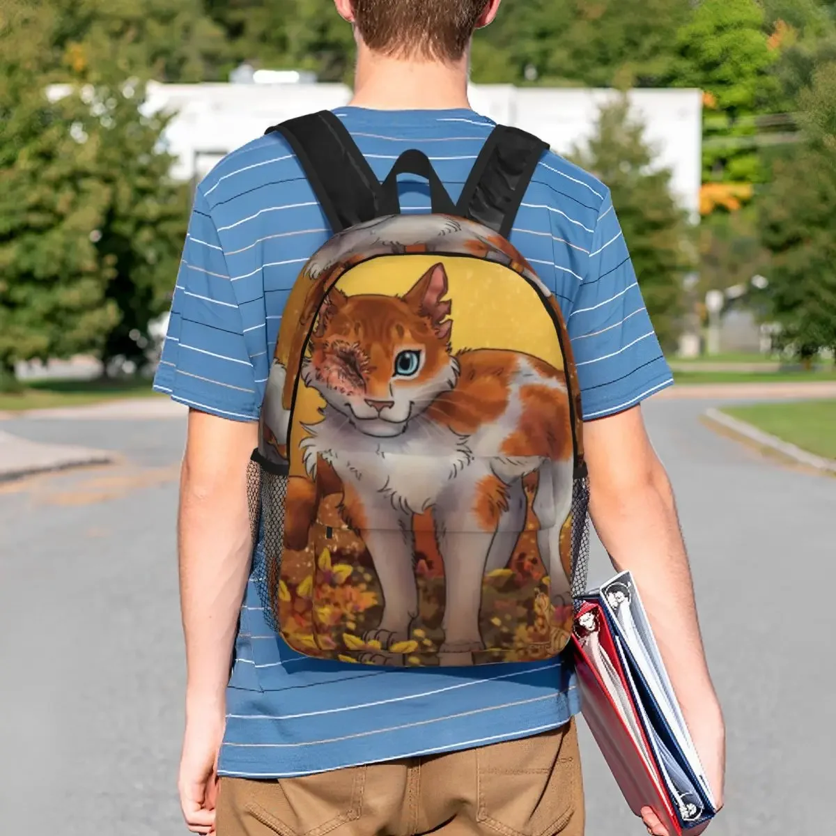 Brightheart, Warrior Cats Thunderclan, Lostface, Cloudtail, Brightpaw Backpack Bookbag School Bags Laptop Rucksack Shoulder Bag