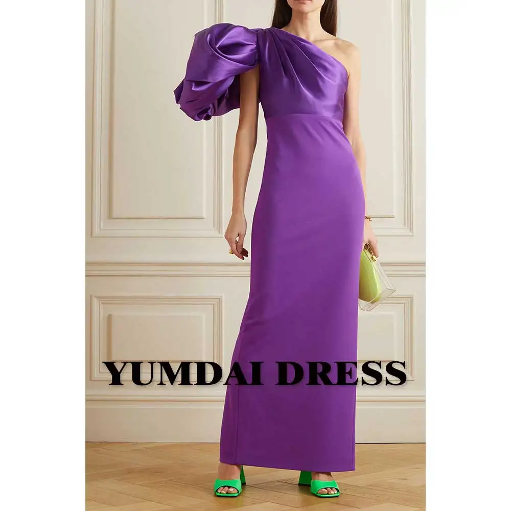 

YUMDAI Temperament Fantasy Purple Dinner Dress Formal Mom Gown Long Party Puffy Sleeve Ball Dress Multi-color Wedding Dress 2023