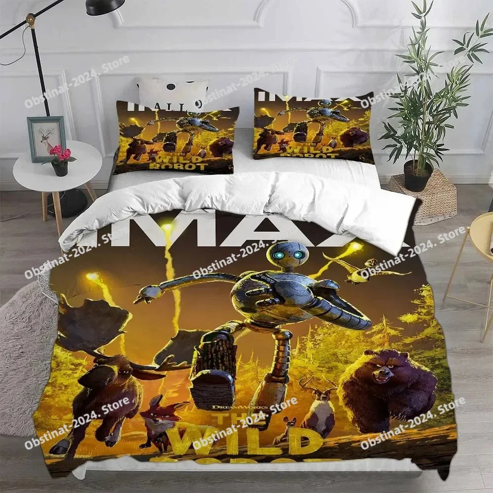 

Duvet Cover The Wild Robot 3D Exquisite Cartoon Rozzum Digital Print Bedding Set Comforter Bed Youth Home Decor Kids Boys Gift