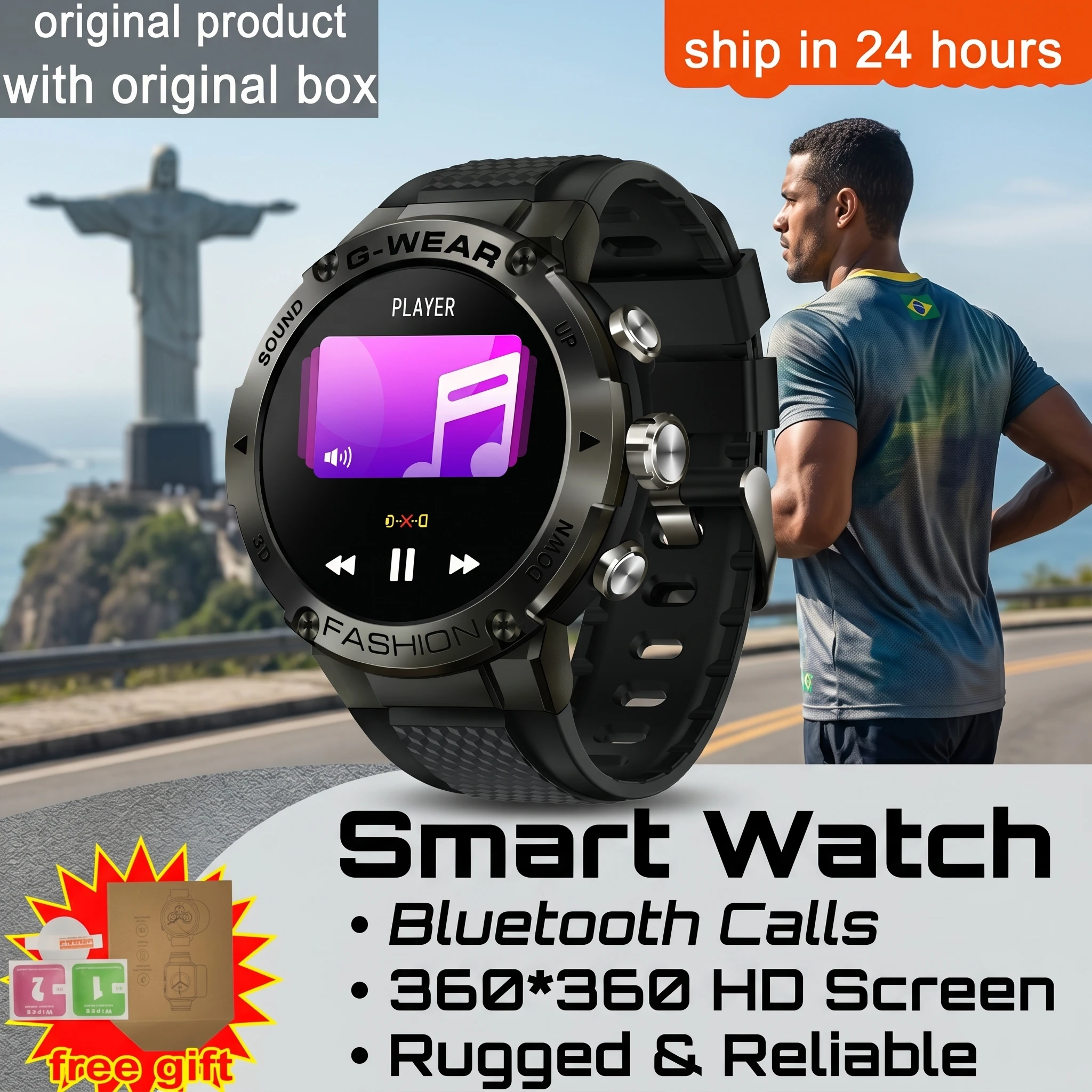 

Смарт-часы 360*360 HD для мужчин и женщин, Bluetooth, с функцией звонков, воспроизведения музыки, спортивный фитнес-трекер, супердолгое время работы в режиме ожидания, для Android и IOS
