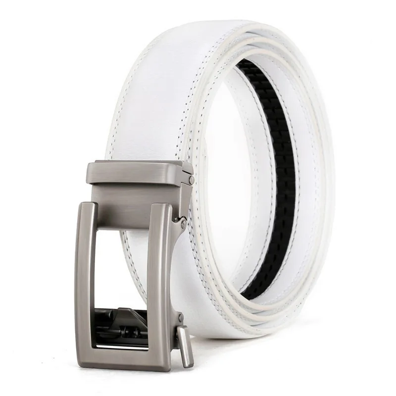 3,5 cm breiter Luxus-Designer-Ledergürtel für Herren mit automatischer Ratschenschnalle, Übergröße, blau, schwarz, braun, formelles Accessoire – Detail 14