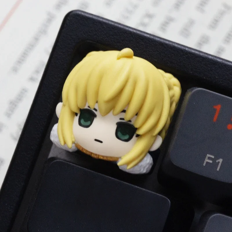 

Anime Fate Saber/Goblin Slayer Keycaps Resin Layered Drip Gel Translucent MX Switch Keycaps for Mechanical Keyboard Accessories