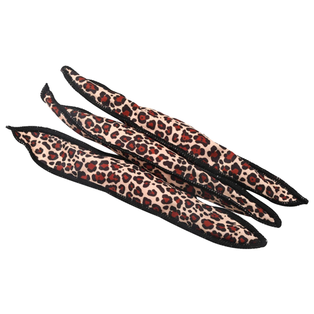 

6pcs Leopard Print Curlers Sponge Hair Rollers Reusable Wavy Styling Tools For Women Girls Damage-Free