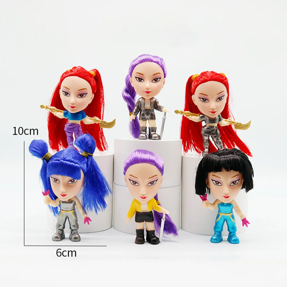 2025 جديد أنيمي K البوب شيطان الصيادين الشكل K-Pop شيطان الصيادين رومي ميرا زوي النمر تمثال لعبة زخارف مكتب التماثيل حلية طفل #2