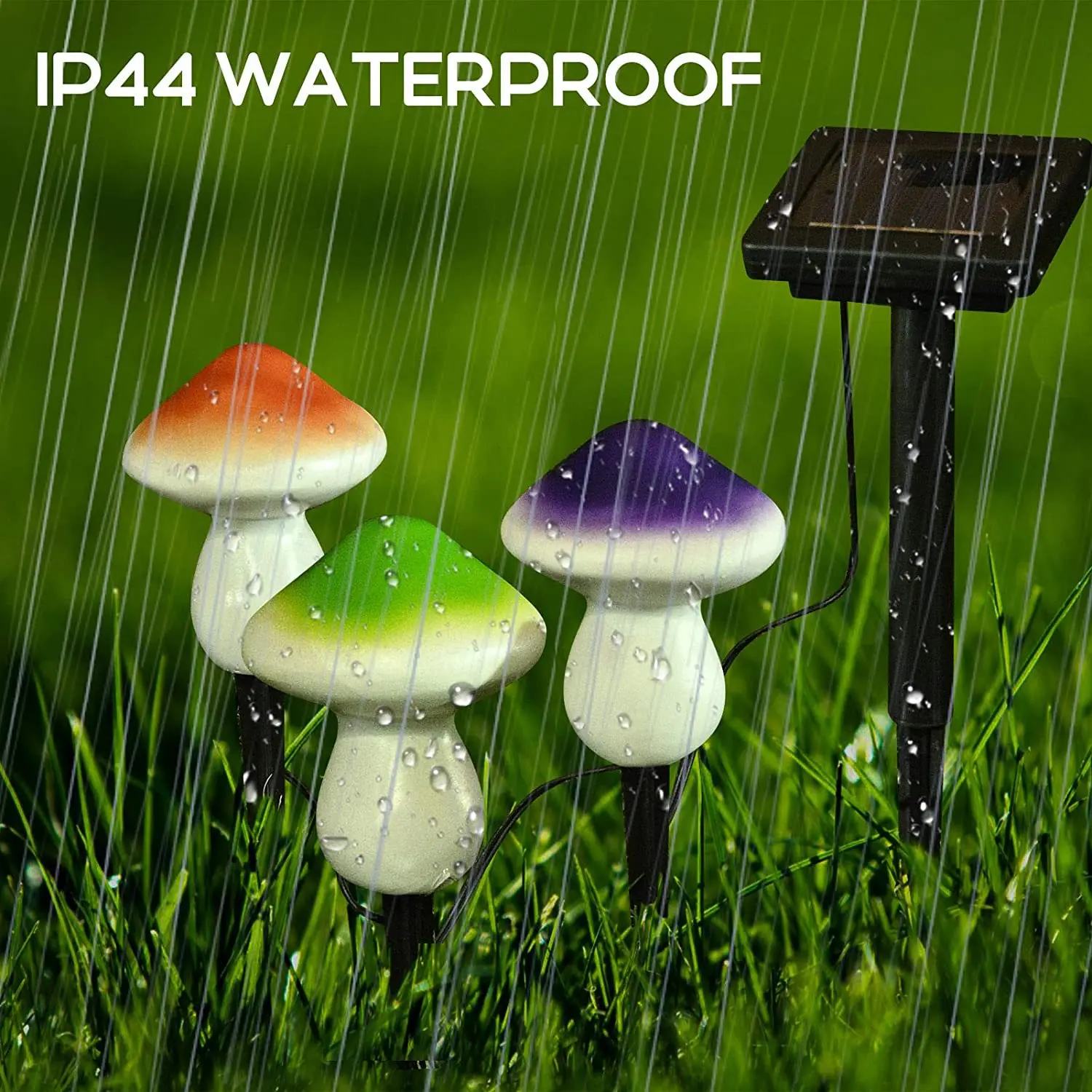 Mushroom Shape Outdoor Solar Light Solar-Powered Garden Lamp Ornament Outdoor Ground Landscape Stake Light Creative Waterproof