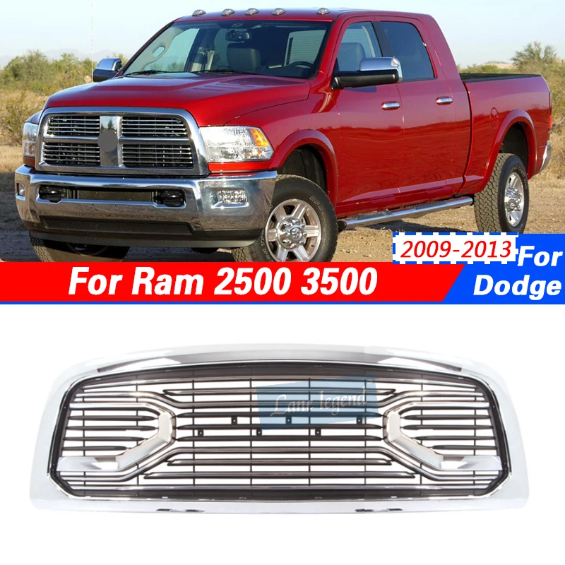 Suitable for Dodge Ram 2500 3500 2009-2013 Pickup Truck Parts Front Upper Grill Car Grills Front Bumper Hood Cover