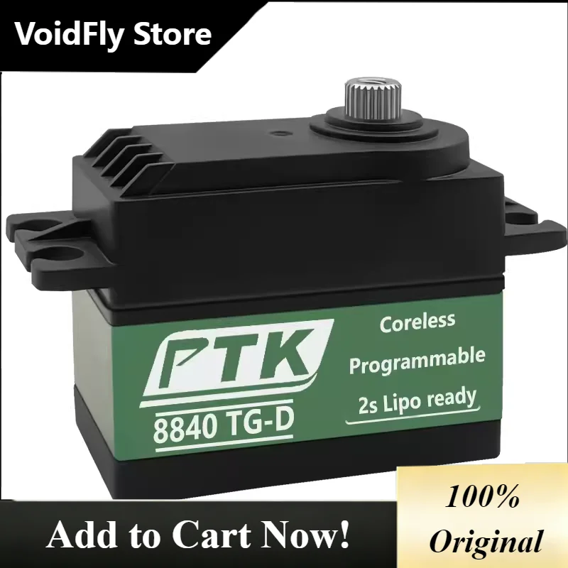 VoidFly PTK 8840 TG-D Metal Digital Steering Gear High Torque 24KG 25kg 7.4V High Pressure / Hollow Cup Servo 0.12 Seconds