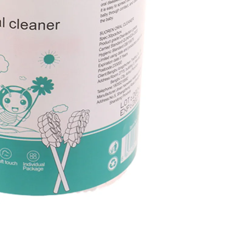 

Набор для детской зубной гигиены, одноразовый очиститель языка на 30 штук, зубная щетка из марли, палочка для ухода за полостью рта с бумажным стержнем для младенцев.