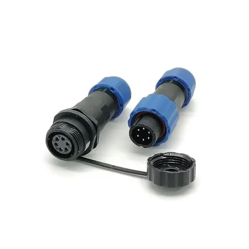 Waterproof Docking Connector Aviation Plug SP13 6 Pin Male Plug and Female Socket IP68 Cable Connector