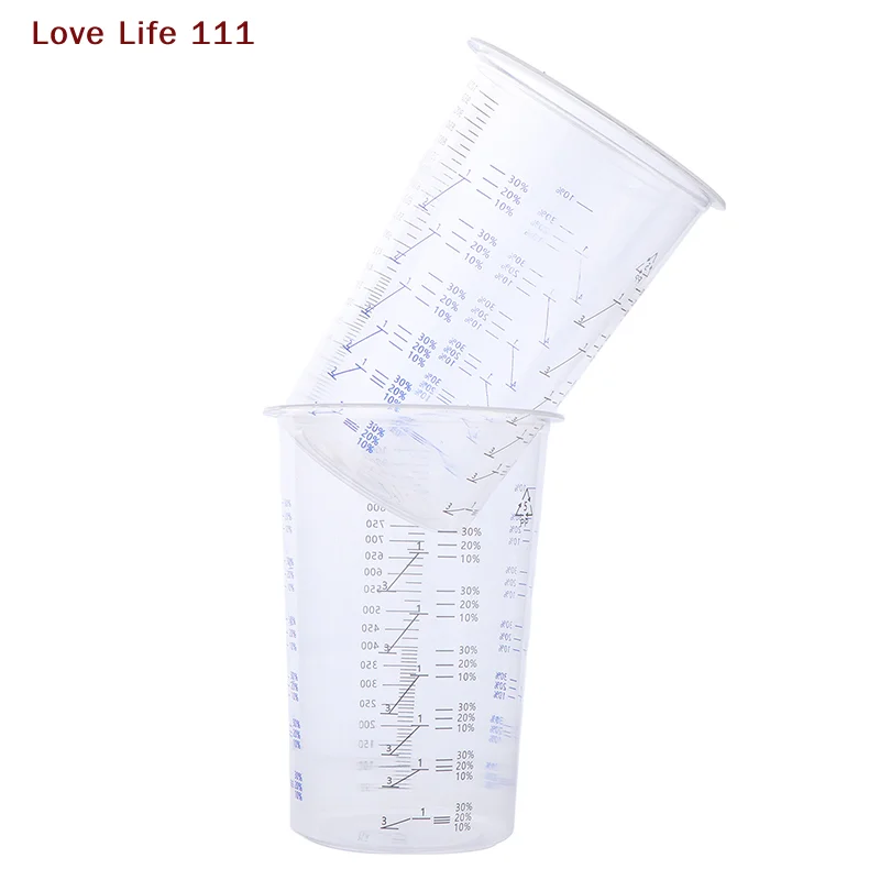 New 10 Pcs Paint Mixing Calibrated Cup Plastic Paint Mixing Cups 1000Ml Mixing Pots For Accurate Mixing Of Paints And Liquids