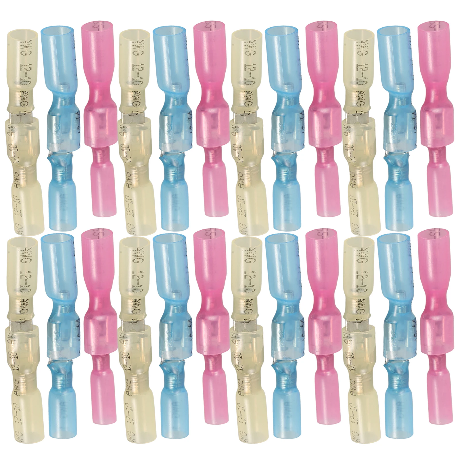 

100pcs Heat Shrink Terminal Waterproof Wire Butt Connectors Male Female Copper Electrical Crimp Spade Insulated