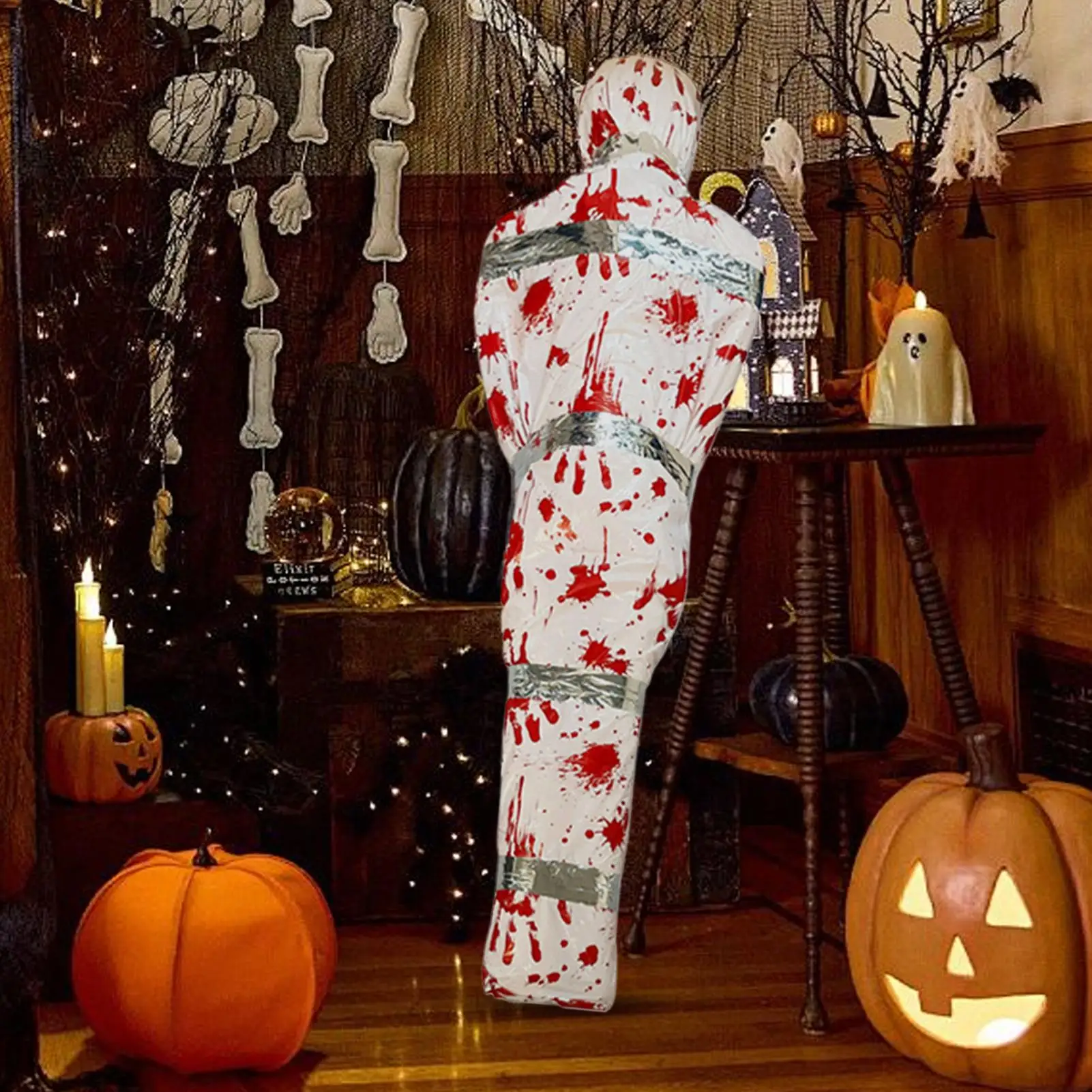Corpse Halloween Decorations Life Size Doll Halloween Ornaments Inflatable Body For Haunted House Festival Party Yard Lawn