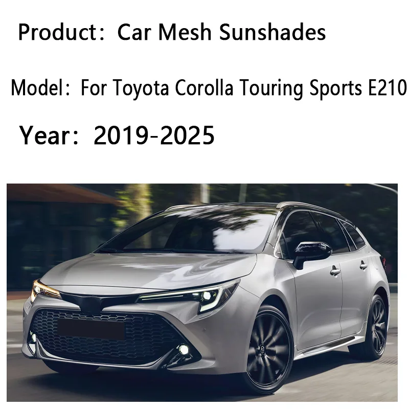 Car Window Sunshade For Toyota Corolla Touring Sports E210 2019-2025 Curtain Mesh Heat Insulation Blackout Mesh Car Accessories
