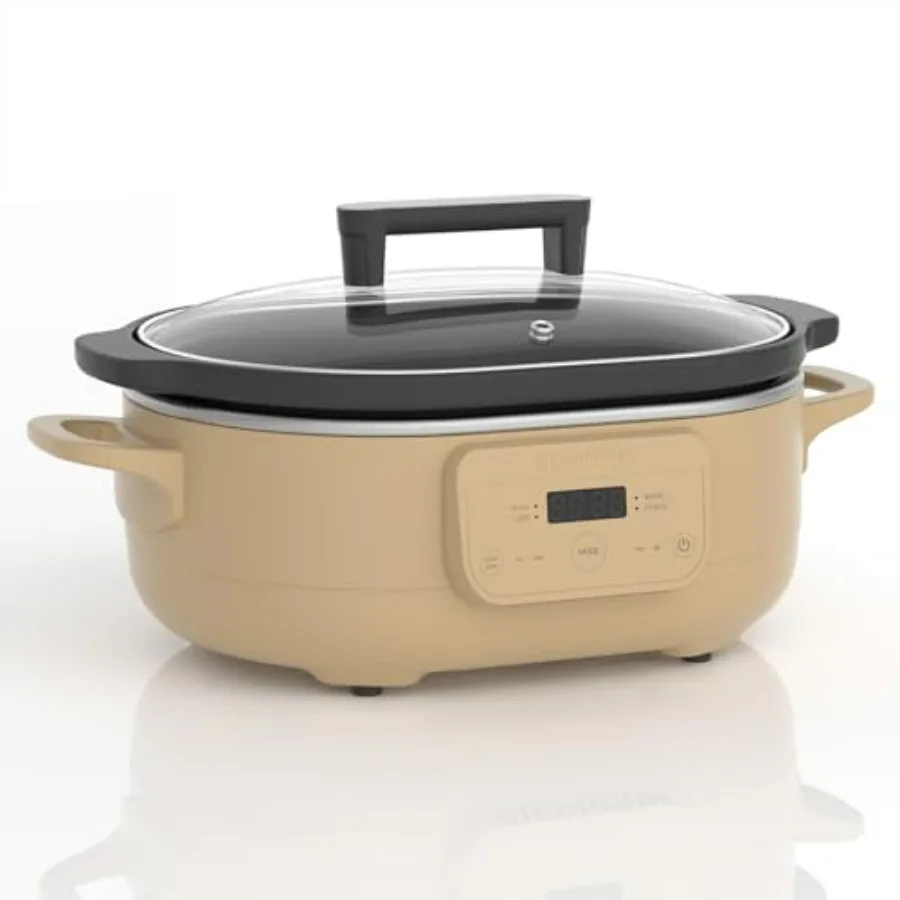 

6 Quart Programmable Slow Cooker with Removable Nonstick Pot - Ideal for Family Dinners - Serves 6+ - Heat Settings: Keep Warm