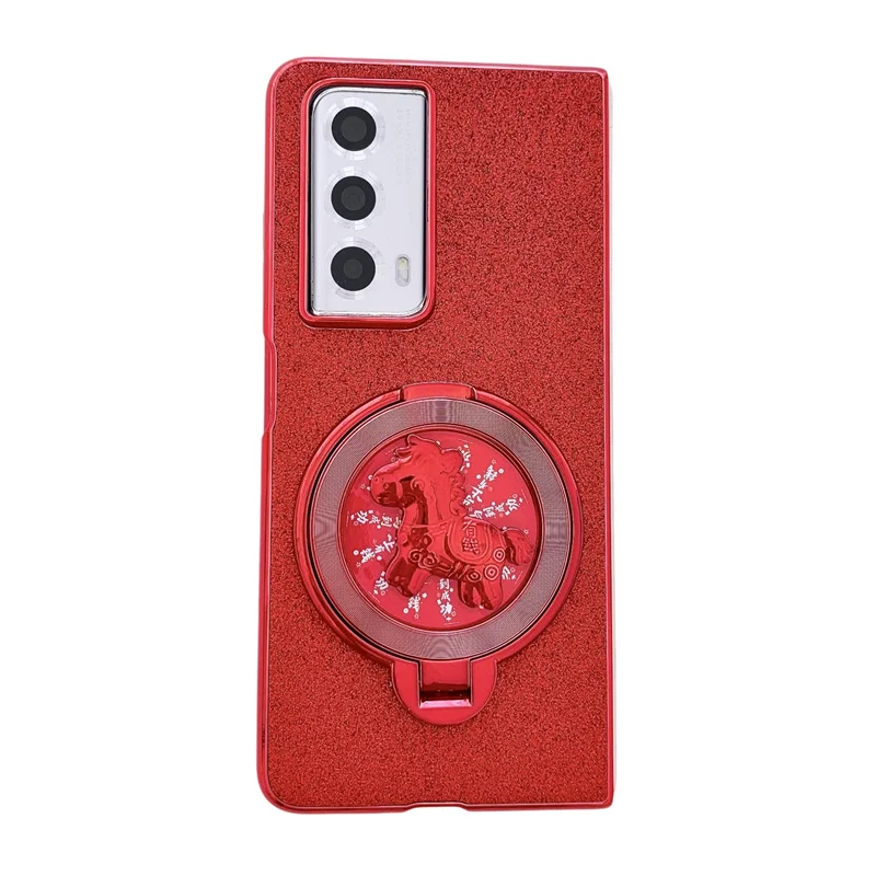 

Case For Honor Magic V2 Vs2 Luxury Fashion PC Leather Phone Case Ring Holder Anti Drop Anti Fingerprint Protective Cover