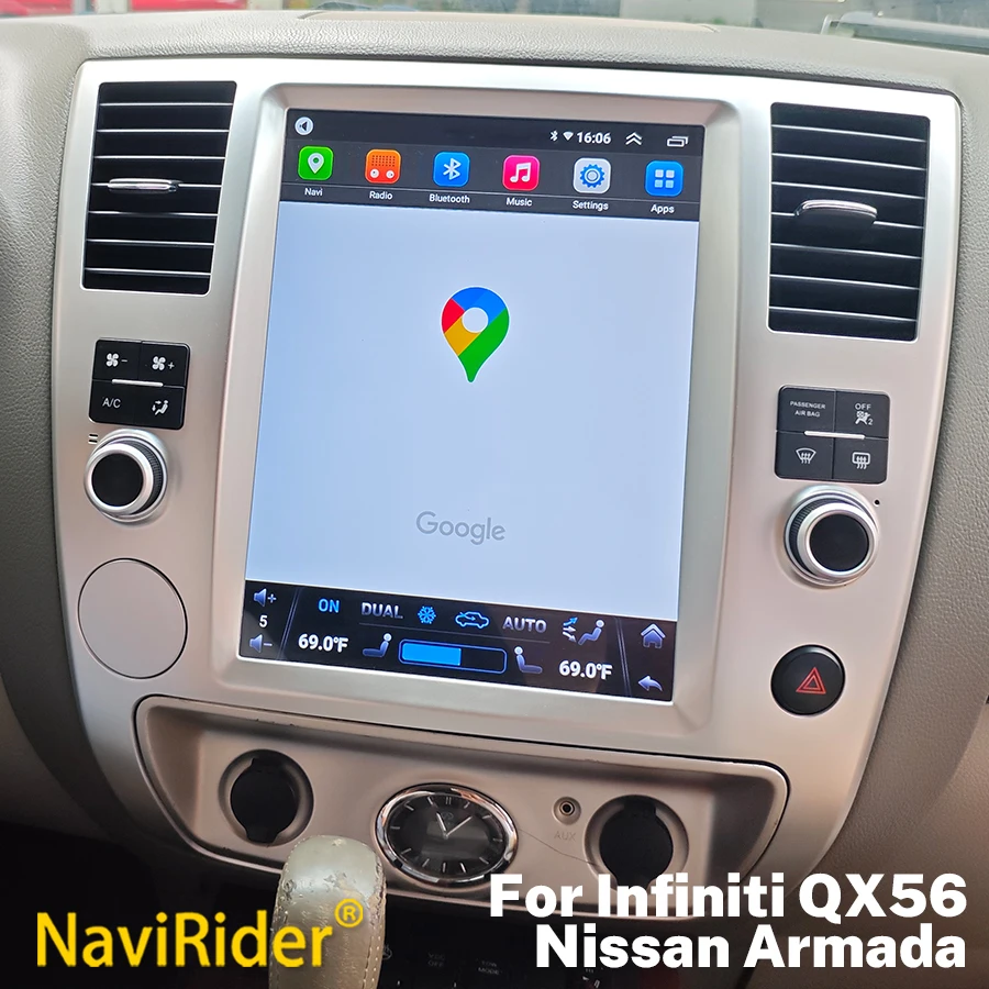 NAVIRIDER For Nissan Armada 2008-2015 Infiniti QX56 2008-2010 Android 8-Core Car Multimedia Player Stereo Receiver Radio GPS 4G