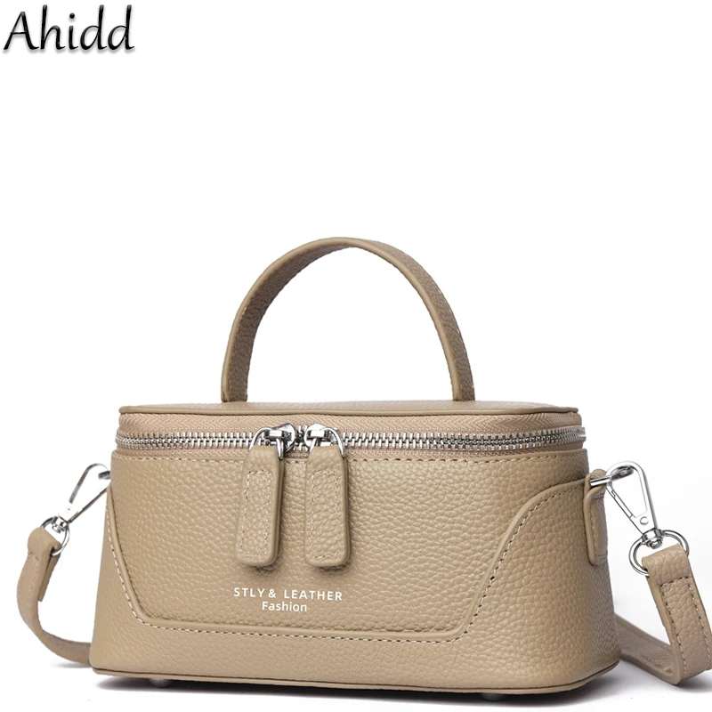 

Fashion Box Small Handbag Ladies Genuine Leather Shoulder Bag Women High Quality Cowhide Crossbody Messenger Bags Designer