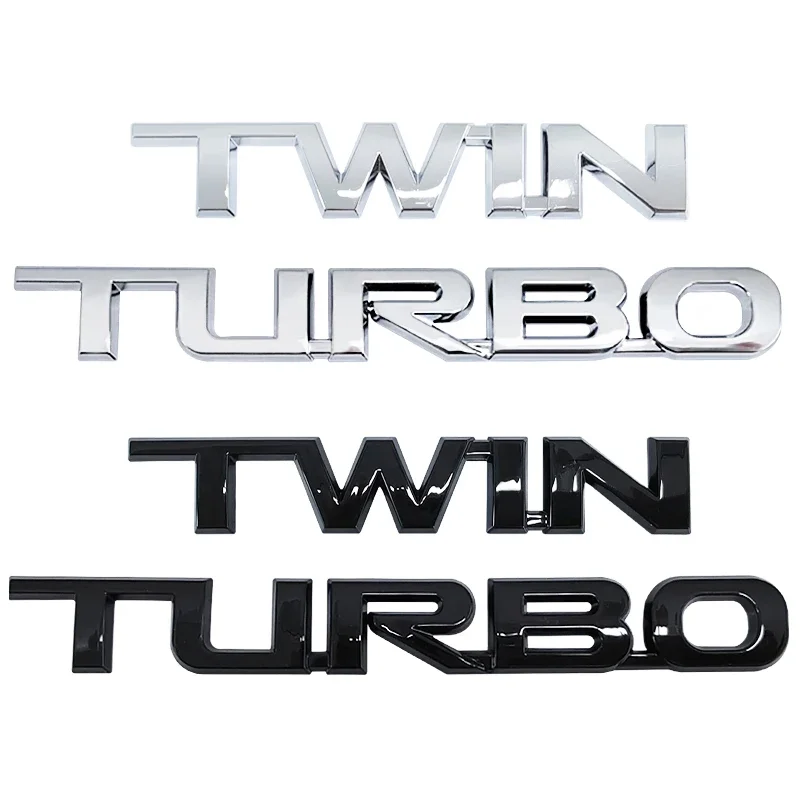 ABS Car Side Emblem Sticker Trunk Badge for Toyota TWIN TURBO Letter Hiace CHR Auris Rav4 Yaris Avensis Camry Harrier