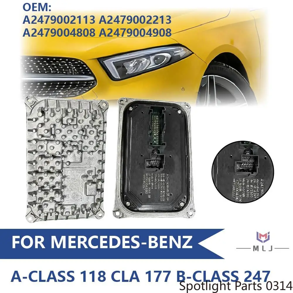 

A2479002113 A2479002213 Модуль управления фарами (балласт) DRL для Mercedes-Benz A-Class 118, CLA 177, B-Class 247, автомобильные аксессуары