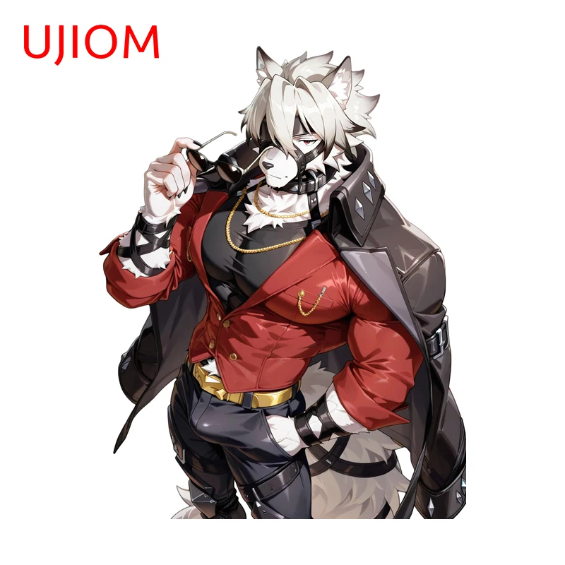 UJIOM Zenless Zone Zero Von Lycaon Wall Sticker Furry Daddy Man Light Switch Bedroom Closets Decals Waterproof Room Decor